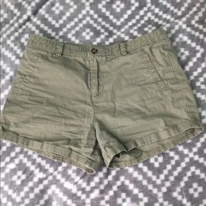 A pair of green shorts